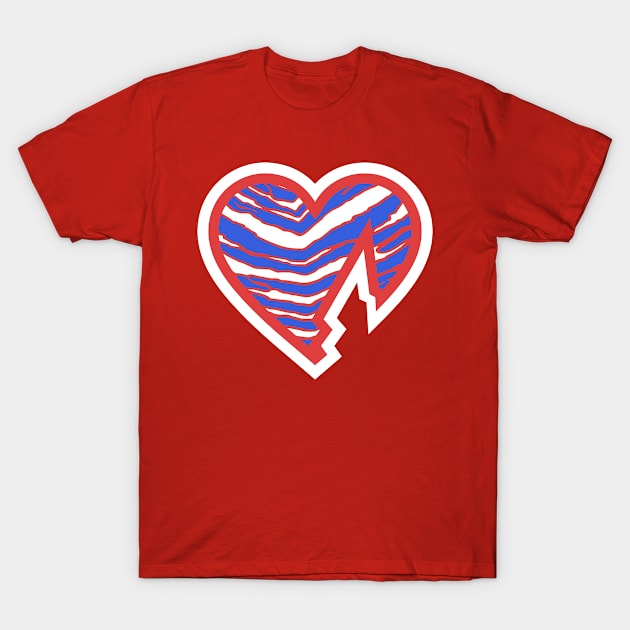 HBK Buffalo Zubaz Heart T-Shirt by Carl Cordes